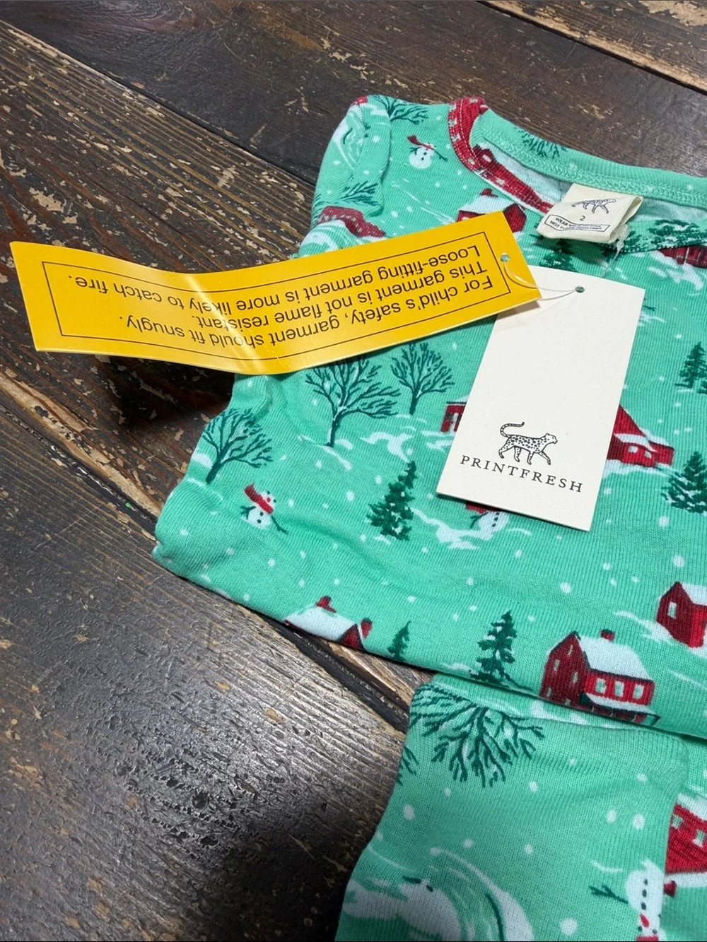 Kids Snuggle Fit Pajama Set - Winter Wonderland - Size 2